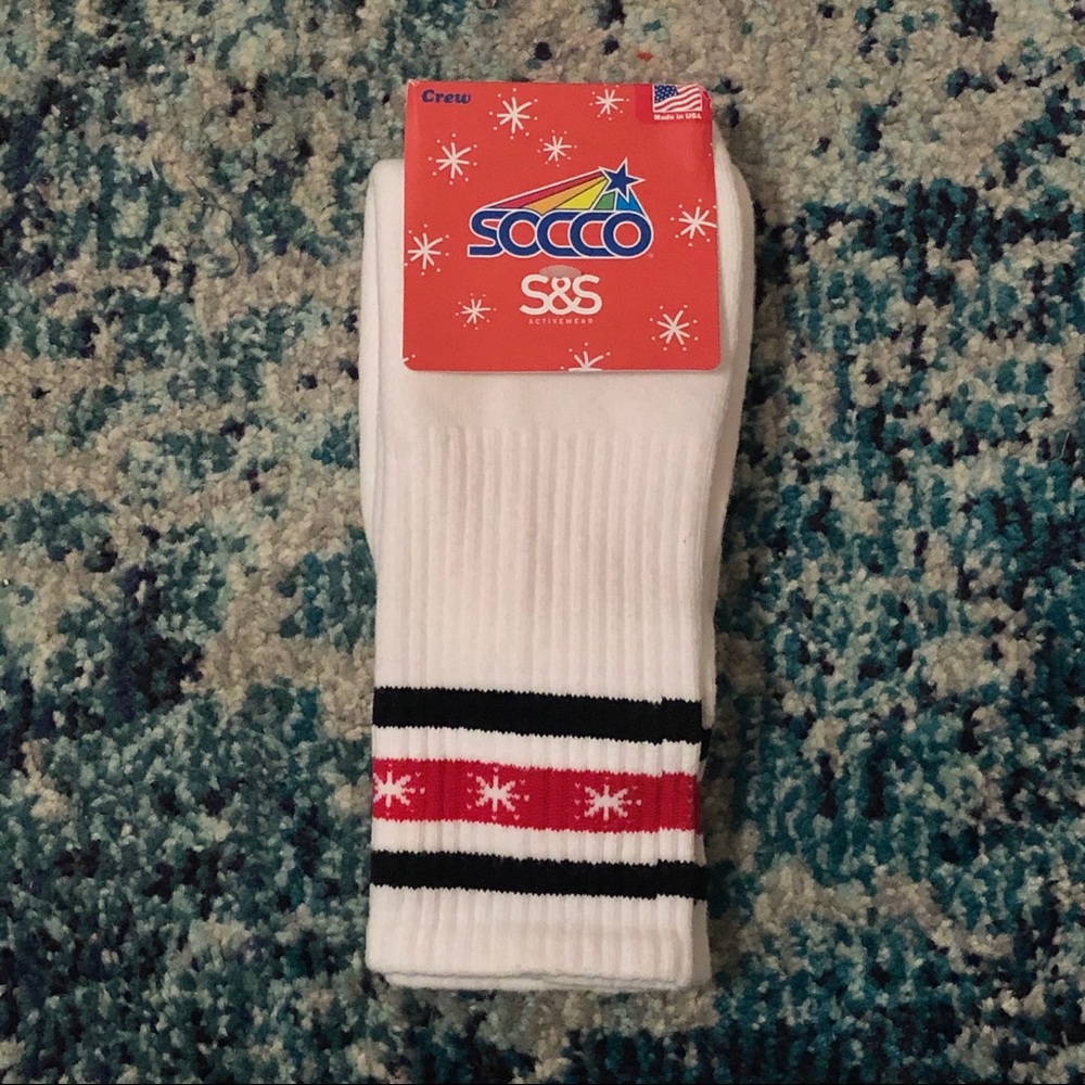 Socco- Limited Edition Black & Red Snowflake Socks